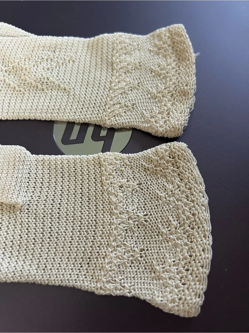 Vintage Cream Knit/crocheted Women's Gloves -very Dainty